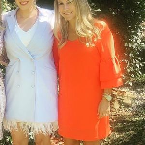 Orange bell sleeve Belongsci dress
